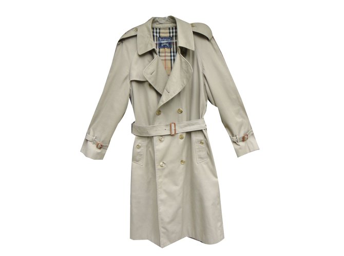 Burberry trench Coton Polyester Beige  ref.43411