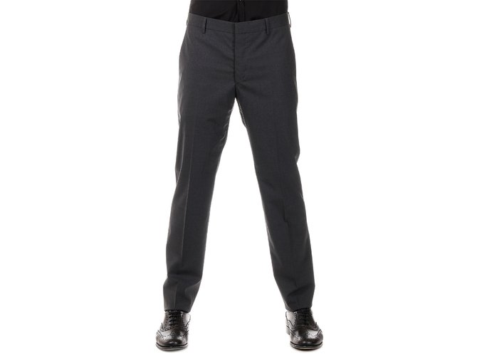 Pantaloni da uomo nuovissimi Prada grigi Grigio Lana  ref.43454
