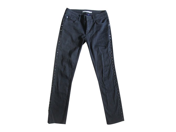 Victoria Beckham Jeans Black Cotton  ref.43460
