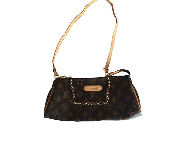Louis Vuitton Clutch Dark brown Leather  ref.43462