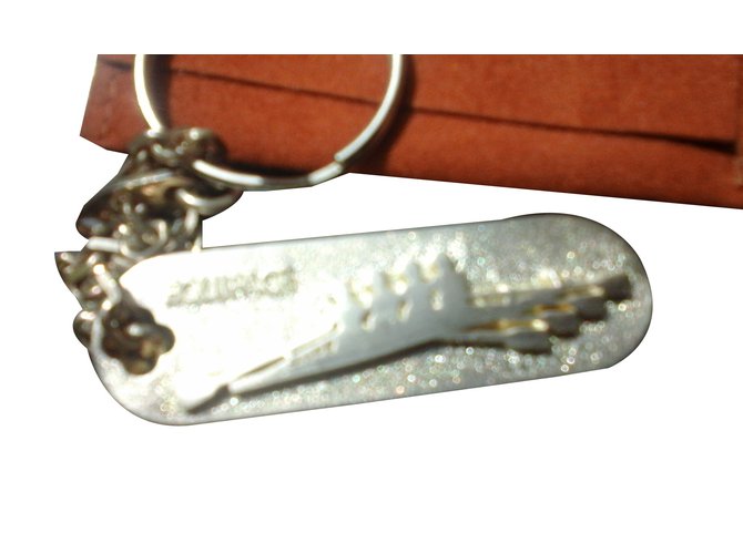 Hermès Key holder Silvery Metal  ref.43469