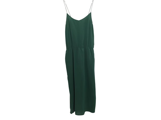 Robe Rue Blanche taille 2 Soie Vert  ref.43495