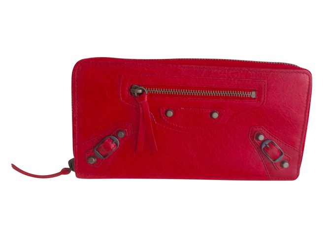 Balenciaga Wallets Red Leather  ref.43508