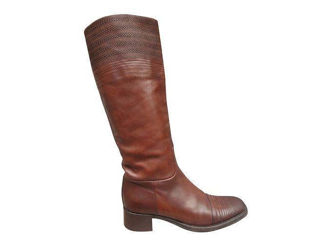 Jil Sander Lederstiefel Braun Größe 38