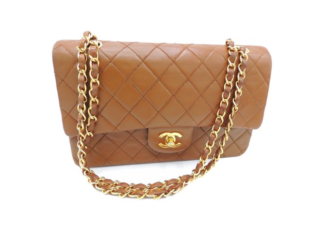 Timeless Chanel Clássico intemporal Caramelo Couro  ref.43528