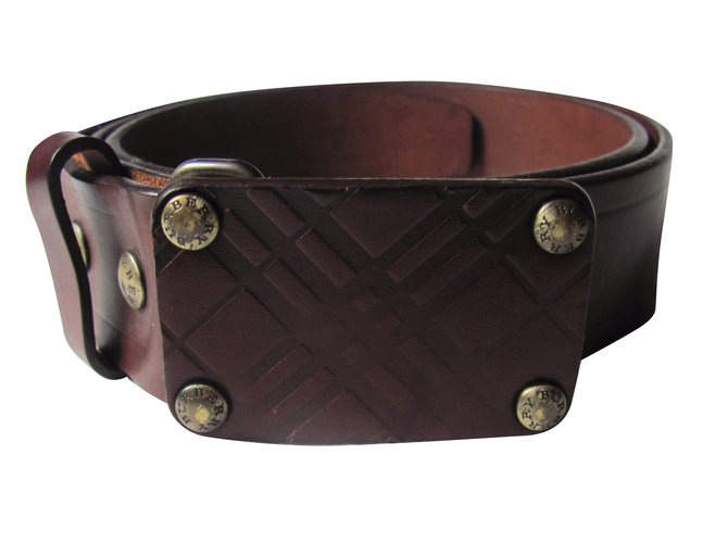 Burberry Belts Brown Leather  ref.43544