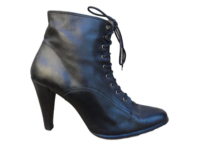 Botines de piel negra Apc Negro