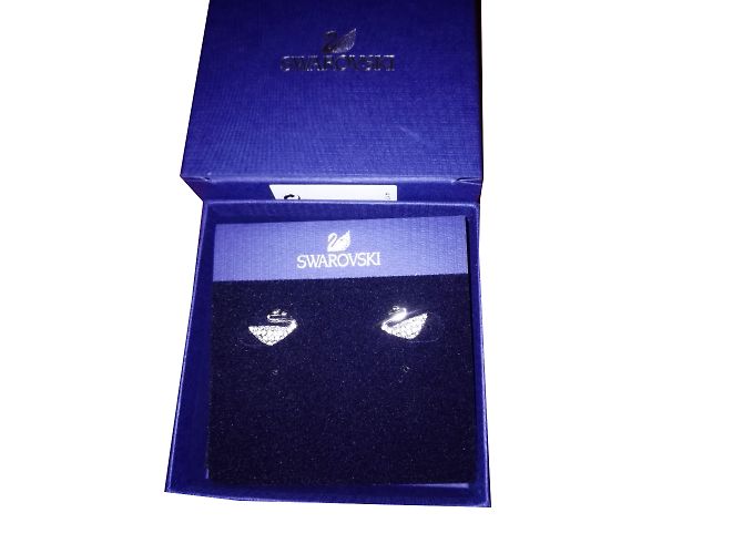 Swarovski Schwan Ohrringe Silber