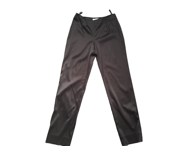 Dior Pantalones, polainas Negro Acetato  ref.43659