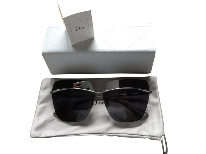 Christian Dior Gafas de sol Negro Metal  ref.43666
