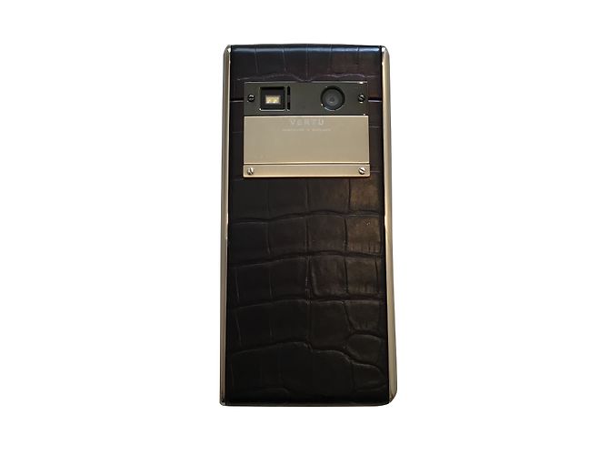 No Brand Vertu Aster Diamonds Black Alligator
