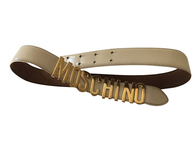 Moschino Belts Beige Leather  ref.43719