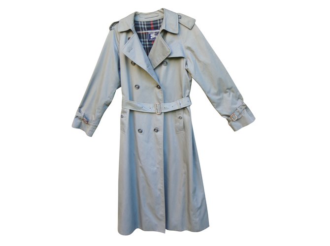 Burberry Trenchcoats Grau Baumwolle Polyester  ref.43867