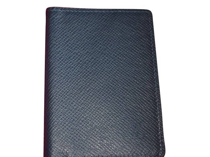 Louis Vuitton carteiras Azul marinho Couro  ref.43869