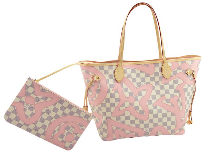 Neverfull Tahitienne Louis Vuitton new Pink Leather  ref.43790