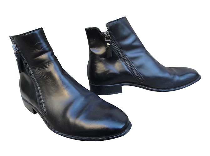 Autre Marque Attilio Giusti Leombruni AGL Stiefeletten aus Leder Schwarz