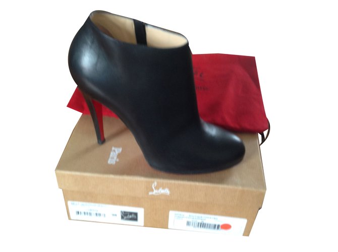 Christian Louboutin Ankle Boots "Belle" Preto Couro  ref.43905
