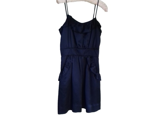 Marc by Marc Jacobs Dresses Navy blue Silk  ref.43952