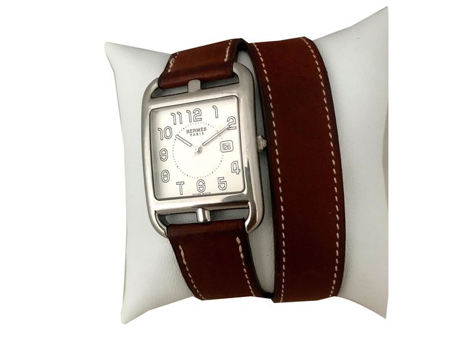 Hermès orologio Bianco Acciaio  ref.43954