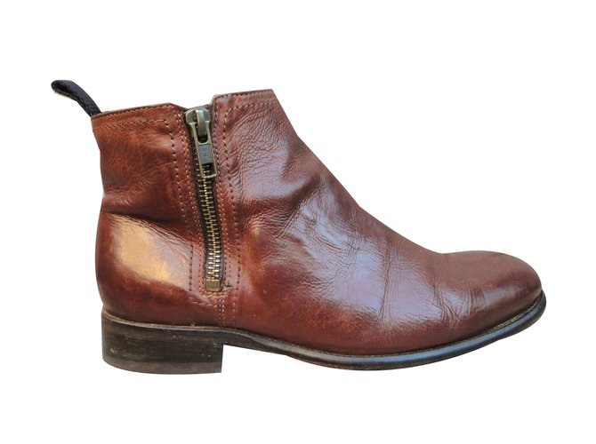 Atelier Voisin Ankle Boots Brown Leather  ref.43961