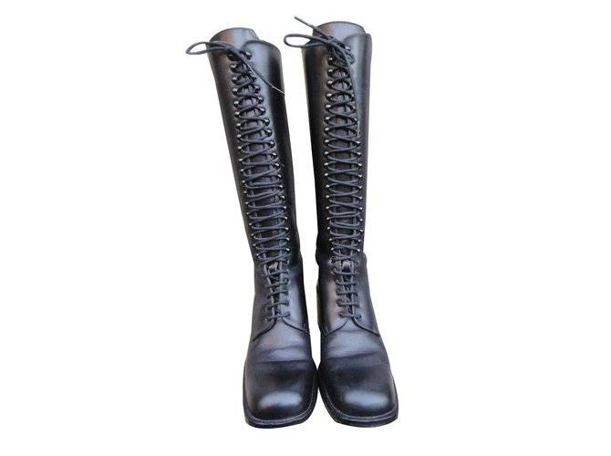 Free Lance Boots Black Leather  ref.43968