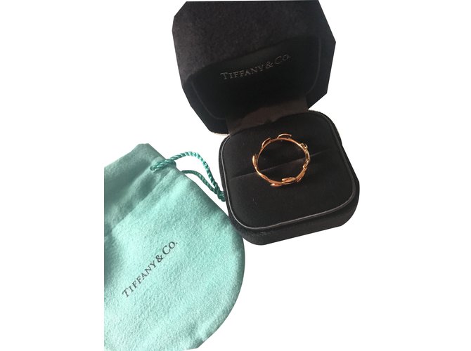 Tiffany & Co Anel Dourado Ouro rosa  ref.44056