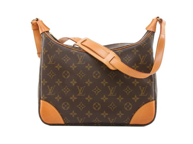 Boulogne Louis Vuitton Handbags Brown Cloth  ref.44080