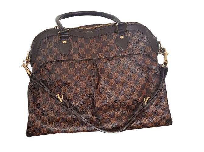 Louis Vuitton Handbags Dark brown Cloth  ref.44098