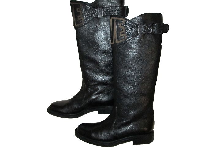 Botas Love Moschino de cuero negro
