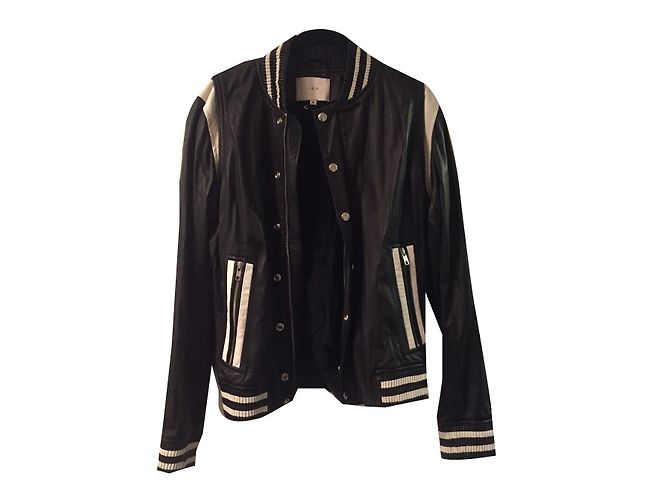 Iro Black Lambskin Biker Jacket