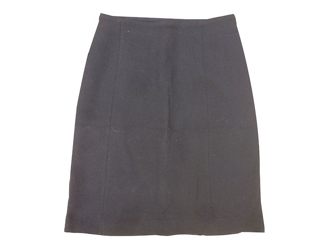 Falda Prada negra de algodón y acrílico Talla 38 Negro