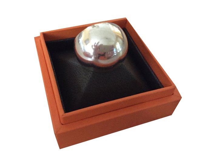 Hermès Quark-Ring Silber Geld  ref.44165