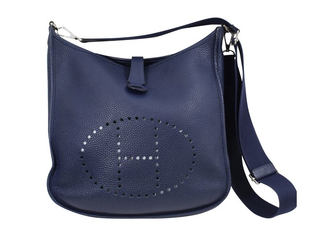 Hermès Evelyne GM Blue Leather  ref.44212