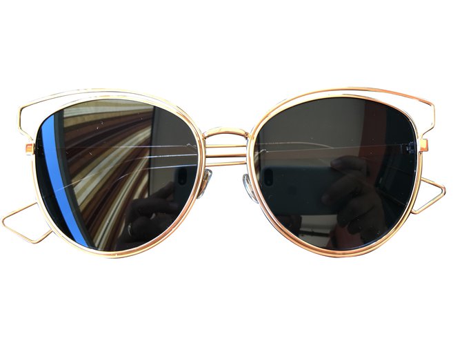 Christian Dior Dior sunglasses Golden Metal  ref.44243