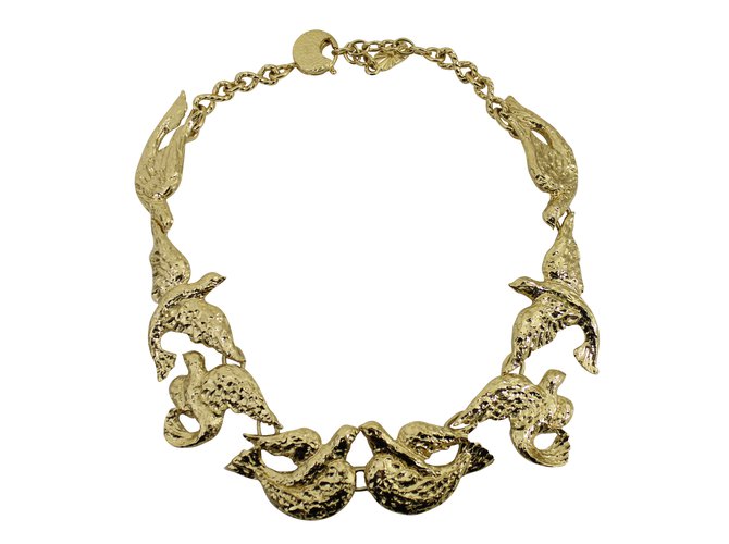 Yves Saint Laurent Vintage Halskette Golden Metall  ref.44249