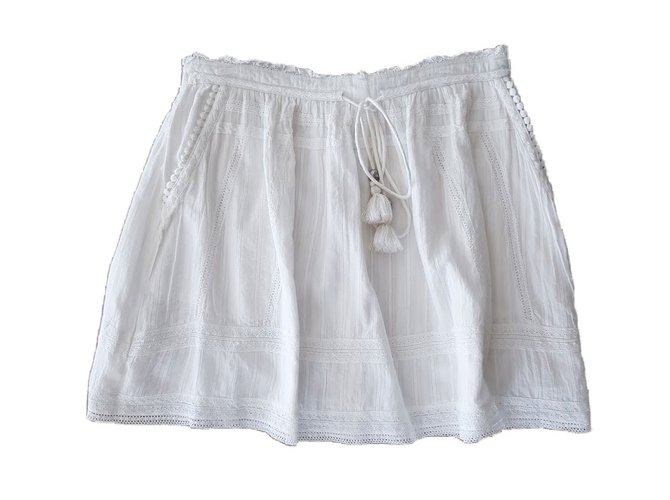 Zadig & Voltaire die Röcke Weiß Baumwolle  ref.44284