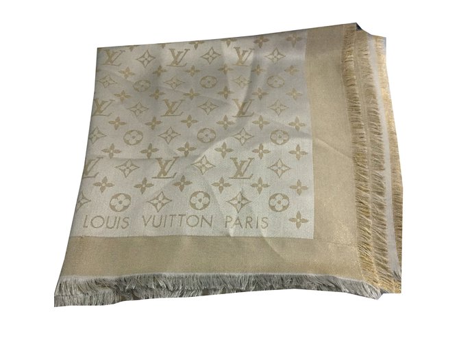 Louis Vuitton Foulards Laine Doré  ref.44342