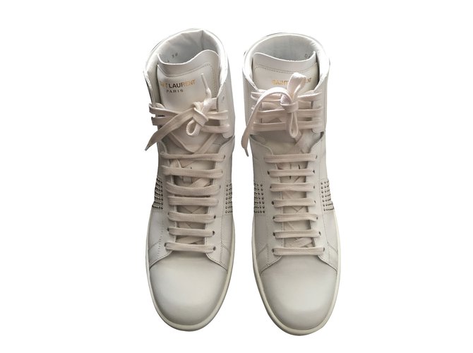 Saint Laurent Sneakers White Leather  ref.44376