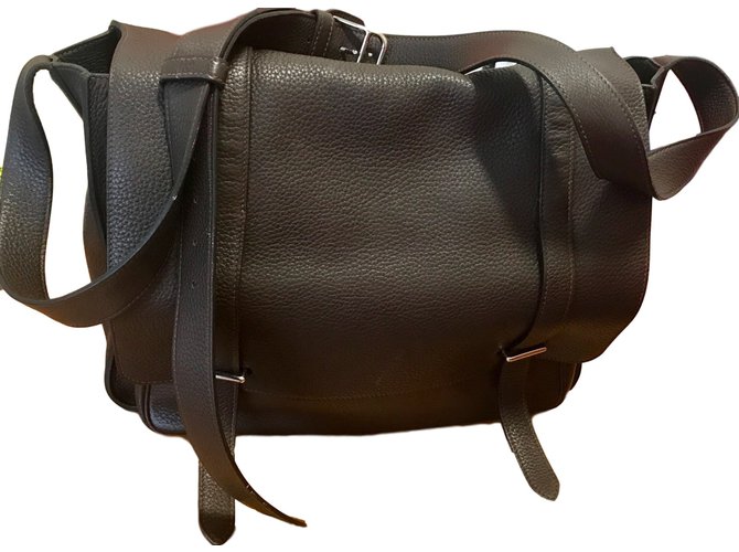 Hermès Bag Briefcase Brown Leather  ref.44403