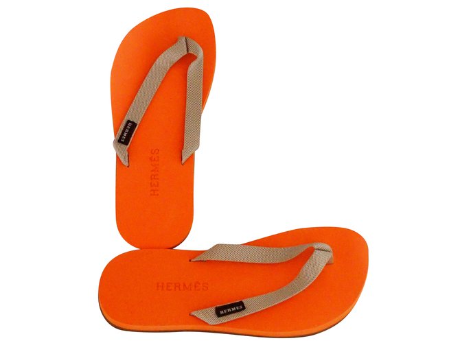 Hermès Sandalen Orange  ref.44436