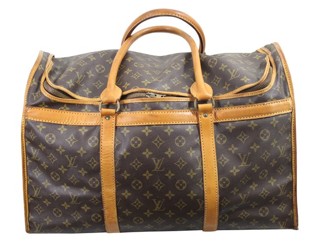 Louis Vuitton Travel bag Brown Leather  ref.44493