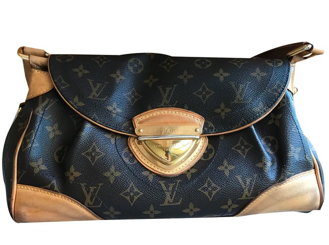 Louis Vuitton Beverly MM Marrom Couro  ref.44548
