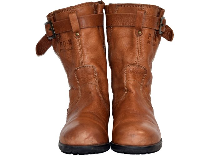 Autre Marque Ankle Boots Caramel Leather  ref.44575