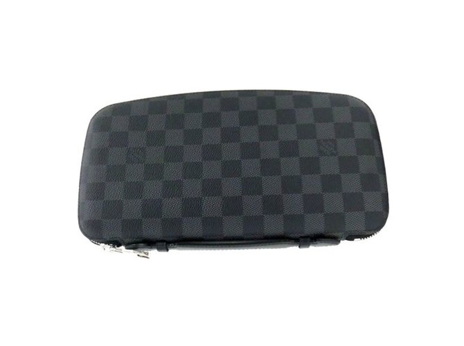 Louis Vuitton Wallet,Pocket organiser Black Leather  ref.44620