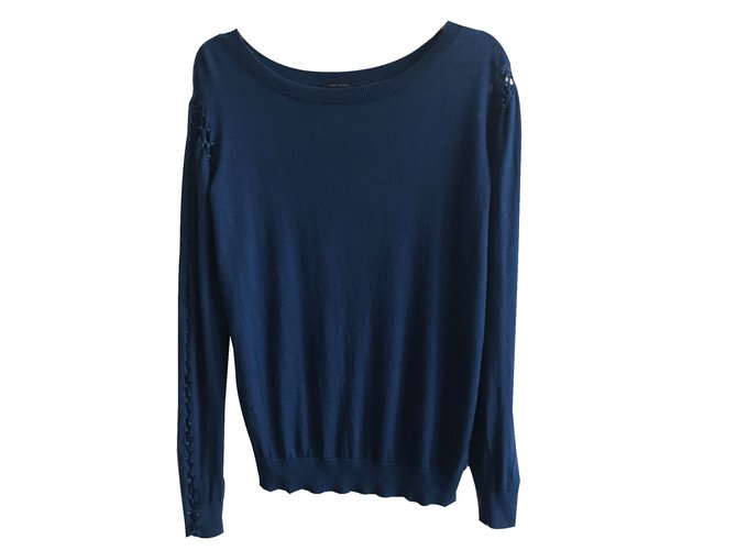 Ikks Knitwear Blue Silk Cotton  ref.44626