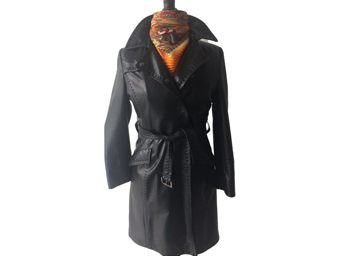 Sylvie Schimmel Coats, Outerwear Black Leather  ref.44629