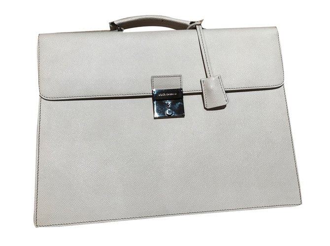 Dolce & Gabbana Clutch bag White Leather  ref.44631