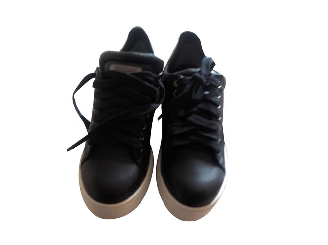 Luciano Padovan Sneakers Black Leather  ref.44665