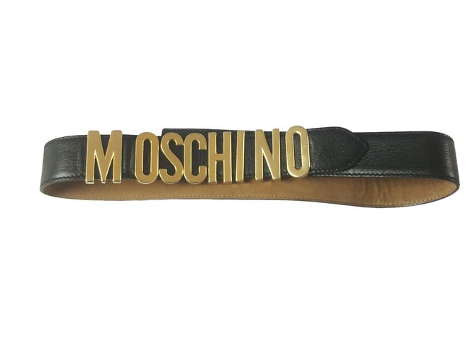 Moschino cinture Nero Pelle  ref.44674