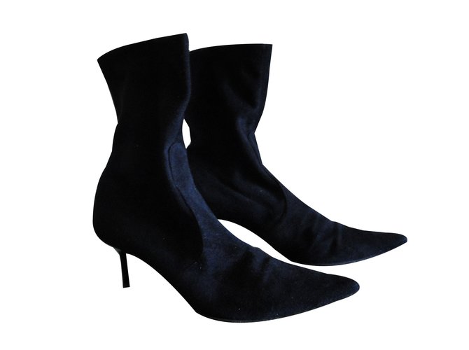 Casadei Ankle Boots Black Suede  ref.44689
